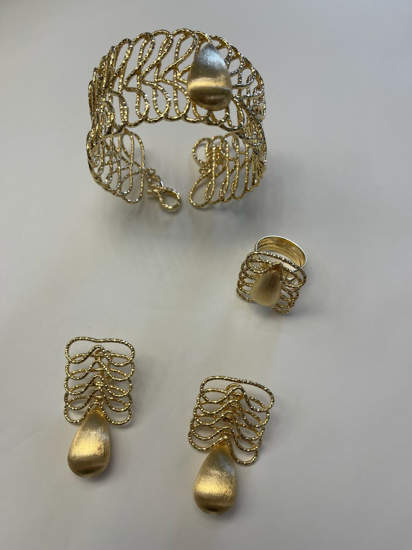 Bangle and earrings